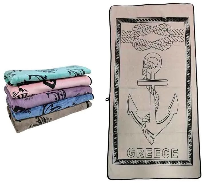 Πετσέτα θαλάσσης Greece Με Άγκυρα 140x70cm - Beach towel