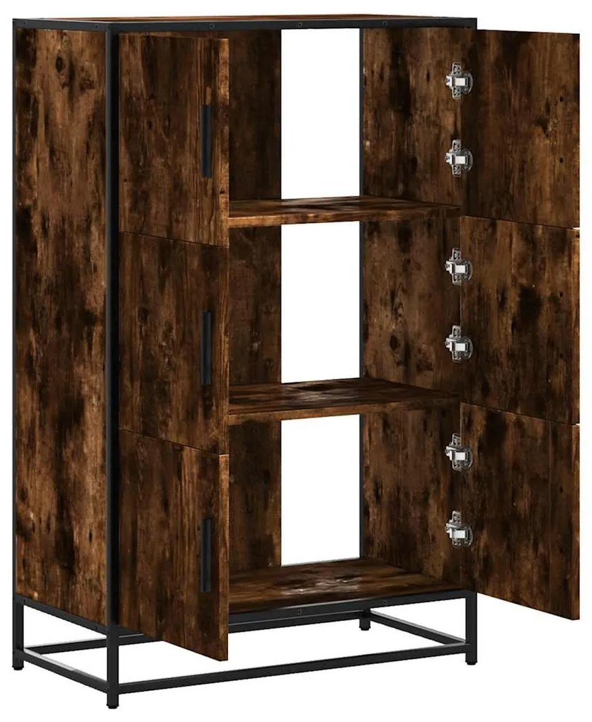 vidaXL Highboard Καπνιστή δρυς 68x35x106,5 cm Κατασκευασμένο ξύλο