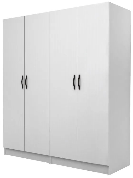 Megapap Ντουλάπα Ρούχων Vivian Τετράφυλλη Λευκό 160x51,8x181εκ.