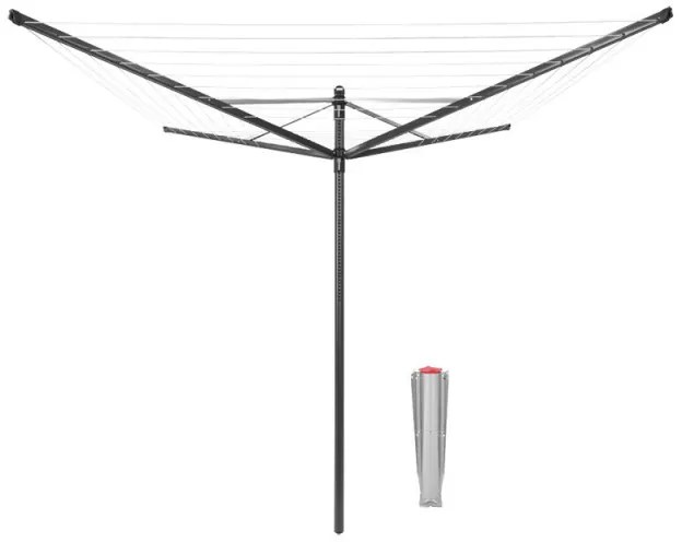 Brabantia Lift-O-Matic outdoor space 1003464, 50 m, Ρυθμιζόμενο ύψος, Μεταλλικό καρφί, Ανθεκτικό στη διάβρωση, Μαύρο