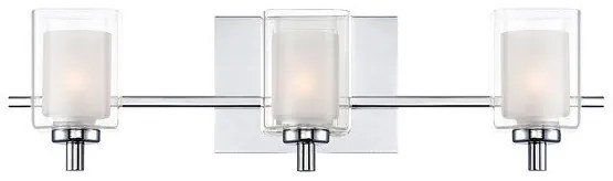 Απλίκα Φωτιστικό Τοίχου Μπάνιου LED 3xG9 3W IP44 3000K Χρώμιο Kolt QZ-KOLT3-PC-BATH Elstead Lighting QZ-KOLT3-PC-BATH Χρώμιο