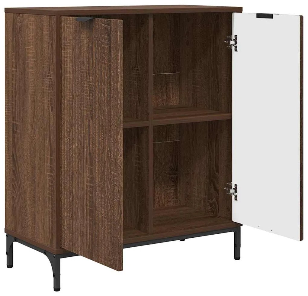vidaXL Πλαϊνό γραφείο Καφέ δρυς 69.5 x 33 x 82 εκ. Επεξεργασμένο ξύλο