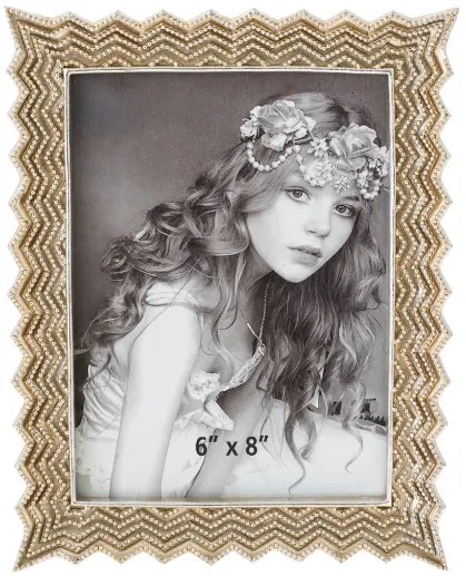 Κορνίζα Polyester Με Μπίλιες Σαμπανί 15x20εκ. Zen Collection 24.24.49879