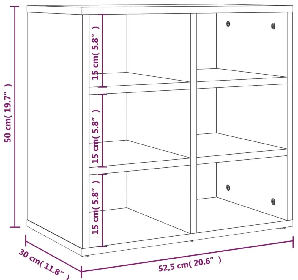 Παπουτσοθήκες 2 τεμ. Γκρι σκυροδέματος 52,5 x 30 x 50 εκ. - Γκρι
