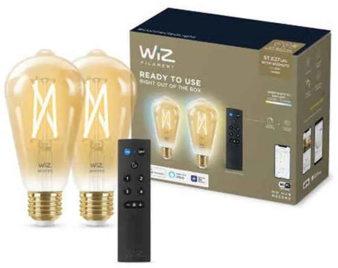 Έξυπνη Λάμπα Wiz ST64 E27 50 W Πολύχρωμο Χρυσό 7 W 640 lm (x2)