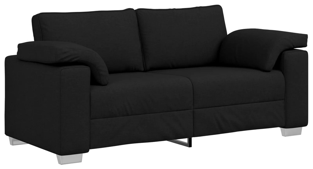 vidaXL Μαύρος Καναπές Loveseat 140 εκ Υφασμάτινος