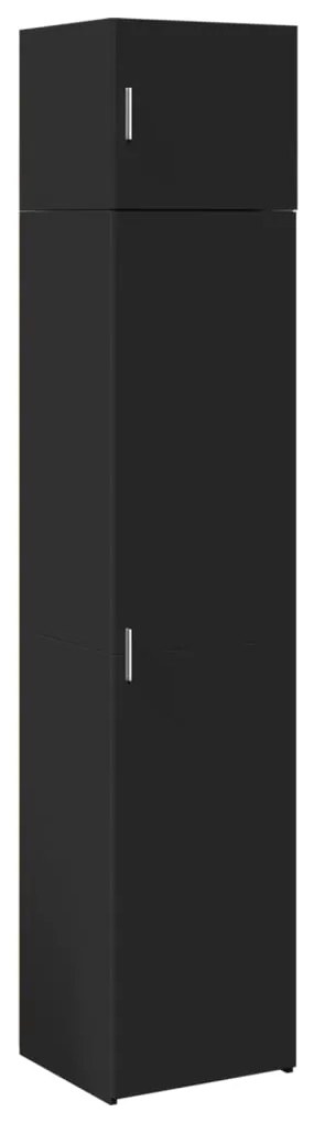 vidaXL Ντουλάπι Αποθήκευσης Στενό Μαύρο 45x42,5x225 εκ. Επεξεργ. Ξύλο