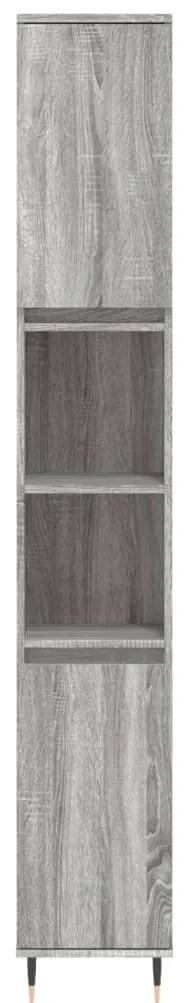 vidaXL Ντουλάπι Μπάνιου Γκρι Sonoma 30x30x190 εκ. Επεξεργασμένο Ξύλο