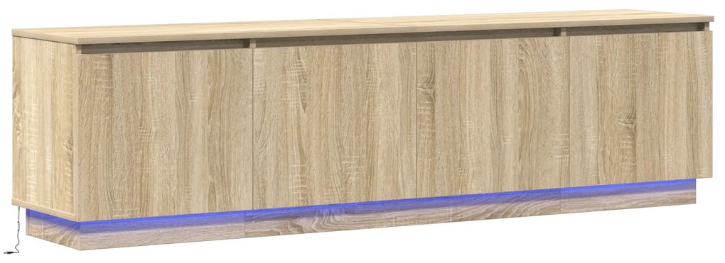 vidaXL Ντουλάπι τηλεόρασης με LED Σολονά Οξιά 180x38x49 εκ. Επεξεργασμένο ξύλο