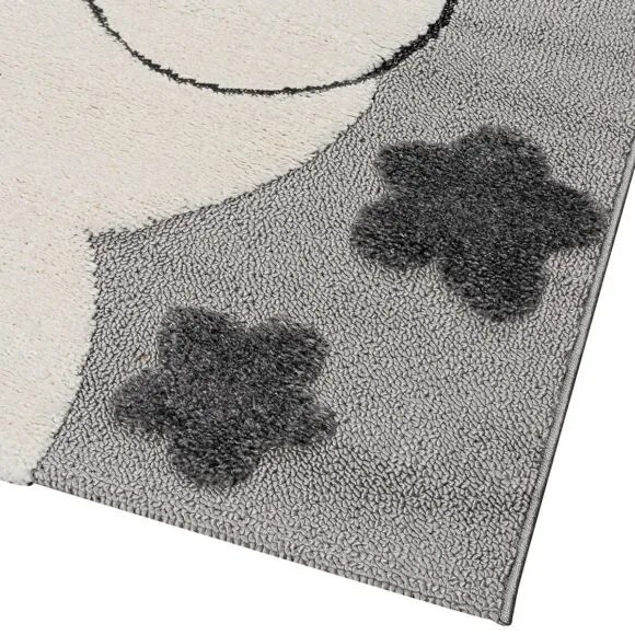Beauty Home Χαλί Loop Art 9557 133x190 Grey White Γκρι Λευκό