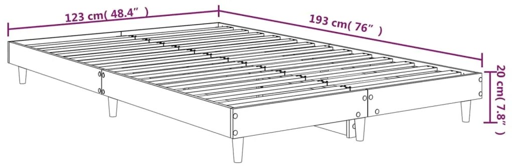 Πλαίσιο Κρεβατιού Χωρ. Στρώμα Καπ. Δρυς 120x190 εκ. Επ. Ξύλο - Καφέ