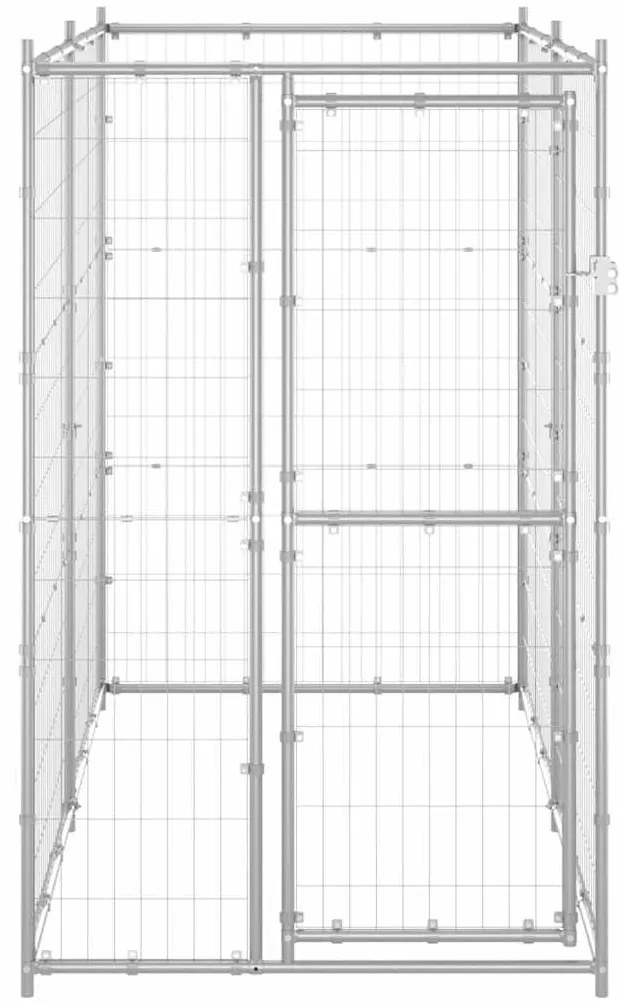 vidaXL Κλουβί Σκύλου Εξ. Χώρου Γαλβαν. Χάλυβας 110 x 220 x 180 εκ.