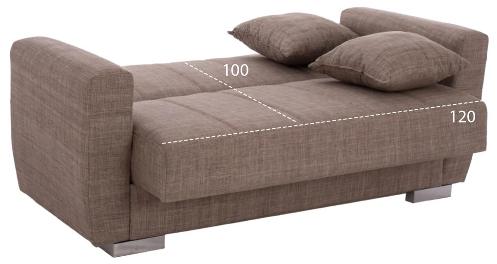 ΚΑΝΑΠΕΣ ΚΡΕΒΑΤΙ POLYA ΔΙΘΕΣΙΟΣ ΚΑΦΕ HM3241.02 153x87x77 εκ.