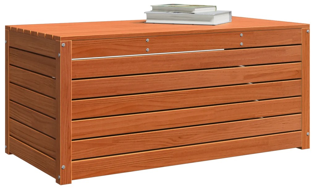 vidaXL Κουτί αποθήκευσης κήπου Καφέ κεριού 101 x 50.5 x 46.5 cm