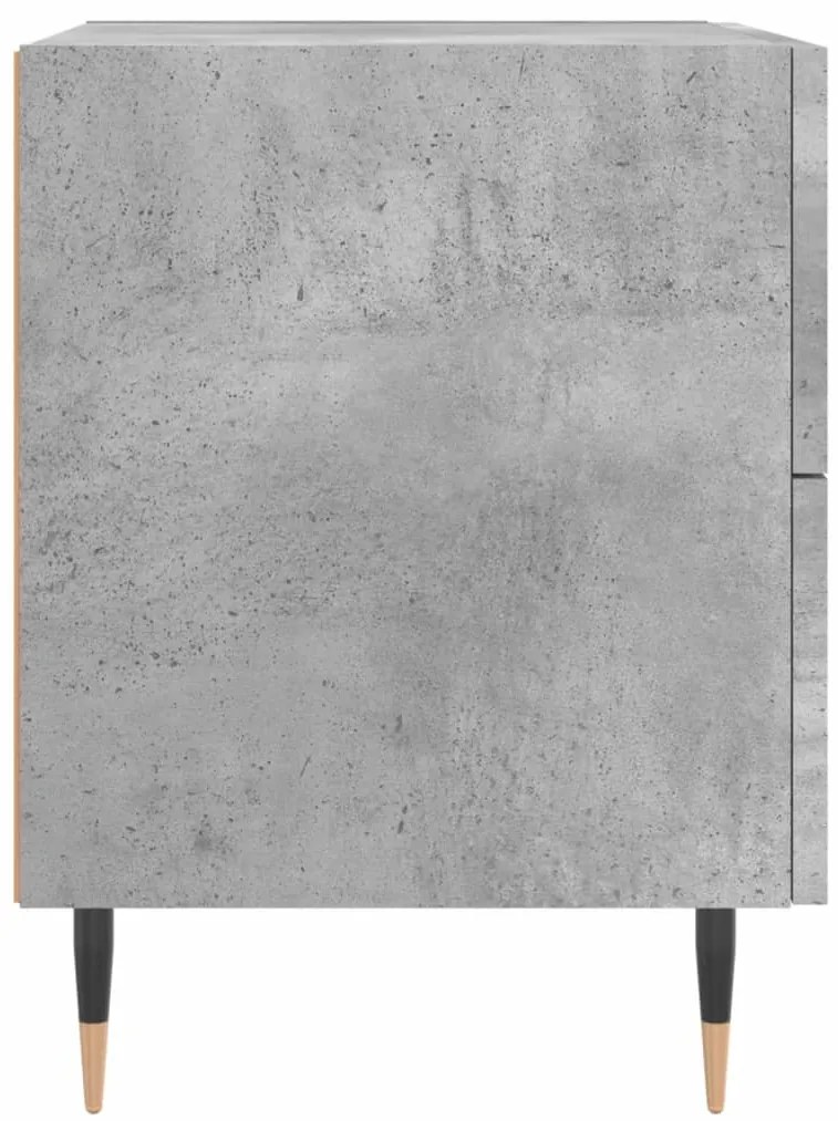 vidaXL Κομοδίνο Γκρι Σκυροδ. 40 x 35 x 47,5 εκ. από Επεξεργασμένο Ξύλο