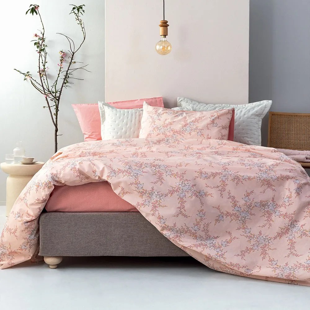 Σεντόνια FL6263 (Σετ 4τμχ) Coral Palamaiki King Size 265x260cm 100% Βαμβάκι