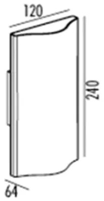 LED ΑΠΛΙΚΑ ΤΟΙΧΟΥ 230V 2Χ7W 571Lm 3000K 97° SMOOTH UP DOWN - 3000K - HI1142