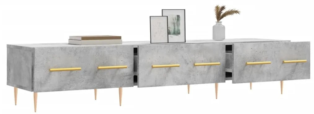 vidaXL Έπιπλο Τηλεόρασης Γκρι Σκυροδέματος 150x36x30 εκ. Επεξ. Ξύλο