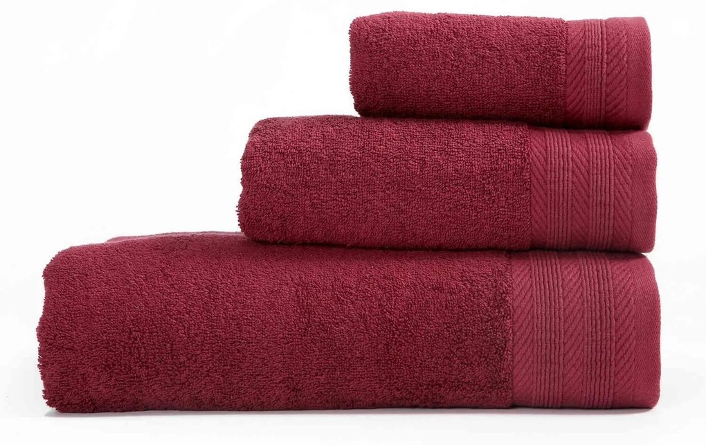Πετσέτα Life 1127 Bordo Nef Nef Προσώπου 50x90cm 100% Cotton