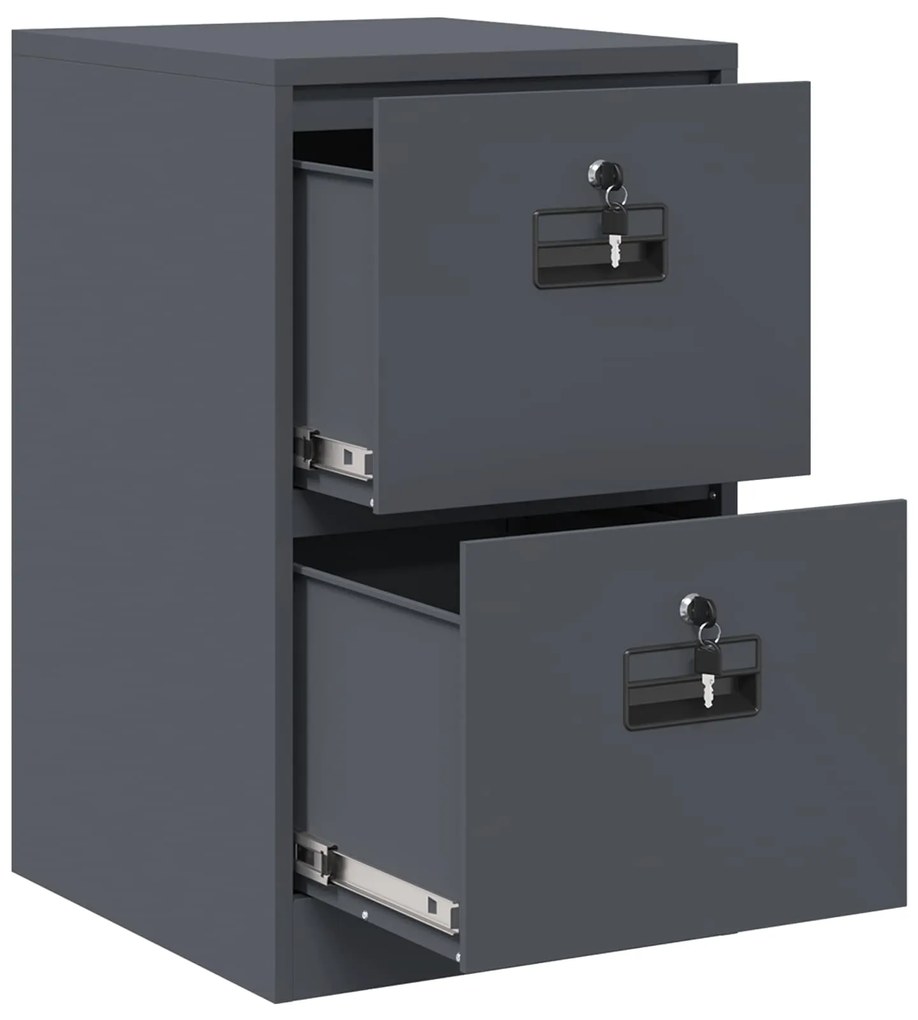 vidaXL Ντουλάπα Αρχείων με συρτάρι με ράφι Ανθρακί 44 x 50 x 106.5 εκ