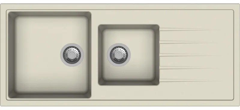 Macart Lexus D-200 Ένθετος η Υποένθετος Γρανιτένιος Νεροχύτης Colorado (Εκρού)