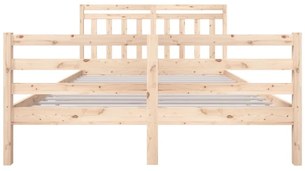 vidaXL Πλαίσιο Κρεβατιού 150 x 200 εκ. Μασίφ Ξύλο King Size