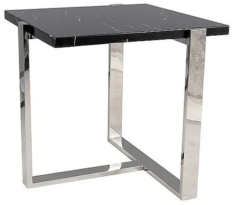 ŁAWA VELA B CZARNY MARMUR/SREBRNY 61x61 DIOMMI-80-3158