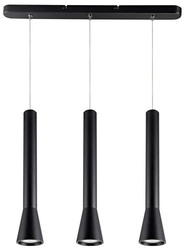 Φωτιστικό Οροφής - Ράγα Black VK/03105PE/3/B VKLed Aluminium