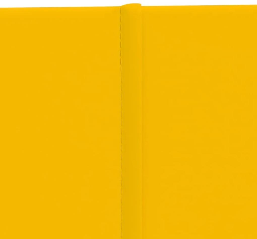 Πάνελ Τοίχου 12 τεμ. Κίτρινο 90x15 εκ. 1,62 μ² Βελούδινα - Κίτρινο