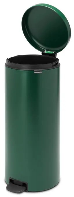 Κάδος με πεντάλ Brabantia NewIcon 1003210, 30 l, Εύκολο κλείσιμο, Αντιολισθητική βάση, Σκούρο πράσινο