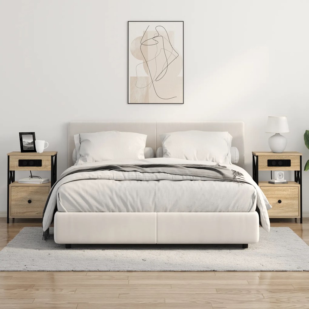 vidaXL Κομοδίνο Sonoma Δρυς 40 x 31 x 60 εκ. Επεξεργασμένο ξύλο