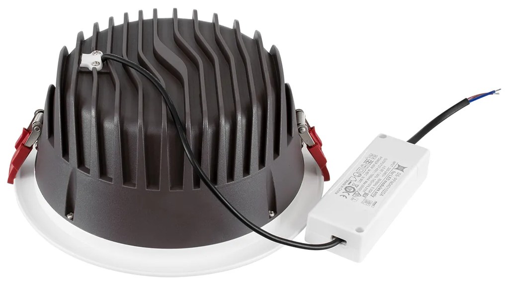 GloboStar® 60194 Χωνευτό LED Panel Downlight Φ22cm 42W 5250lm 60° AC 220-240V IP20 Φ22 x Υ9.5cm Ψυχρό Λευκό 6000K - OSRAM LED CHIP TECHNOLOGY - 5 Years Warranty