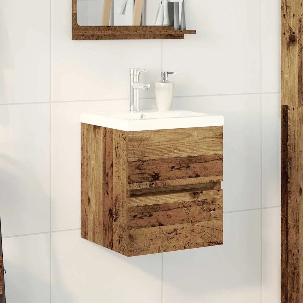 vidaXL Ντουλάπα Νεροχύτη Επιτοίχιο Μαύρη δρυς 41 x 39 x 62 εκ.