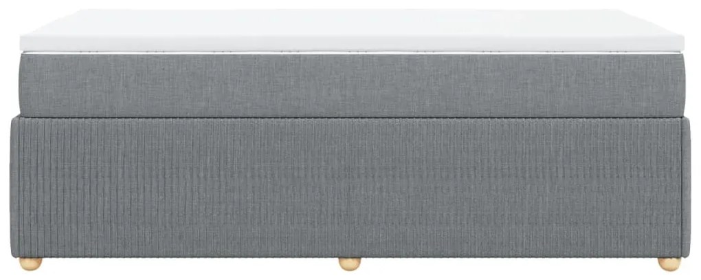 ΚΡΕΒΑΤΙ BOXSPRING ΜΕ ΣΤΡΩΜΑ ΑΝΟΙΧΤΟ ΓΚΡΙ 90X190 ΕΚ. ΥΦΑΣΜΑΤΙΝΟ 3285532