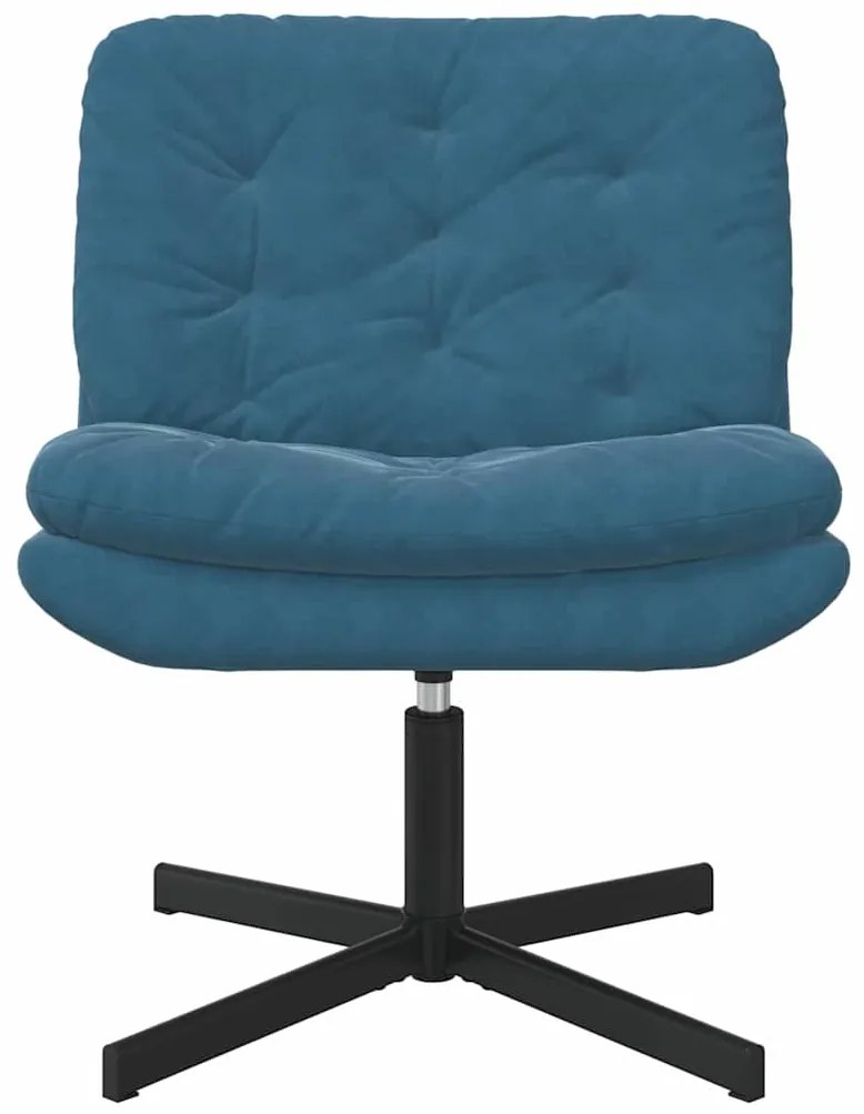 vidaXL Γυριστή Χαλαρωτική Καρέκλα Μπλε 63 x 75 x 76 εκ Βελούδο