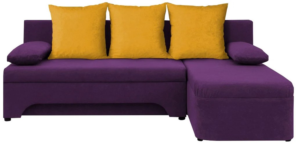 Γωνιακός καναπές Lamor-Πορτοκαλί - Κίτρινο