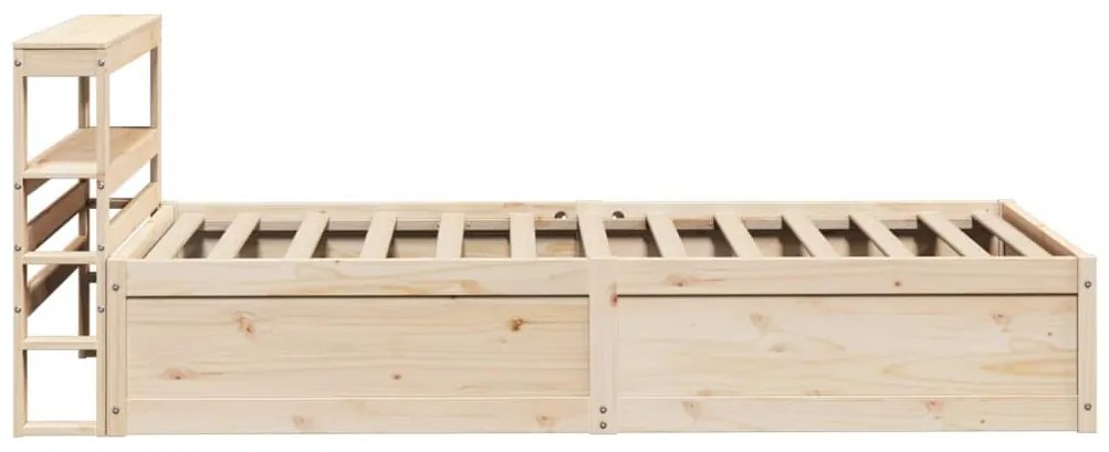vidaXL Πλαίσιο Κρεβατιού με Κεφαλάρι 90 x 190εκ. από Μασίφ Ξύλο Πεύκου