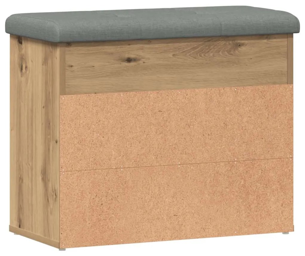 vidaXL Πάγκος παπουτσιών  Artisan Oak 62x32x50 cm Κατασκευασμένο ξύλο