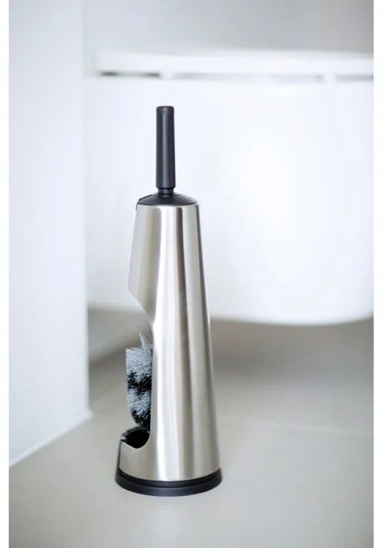 Βούρτσα τουαλέτας Brabantia ReNew 107870, 42 cm, διακριτικός σχεδιασμός, Inox/matt