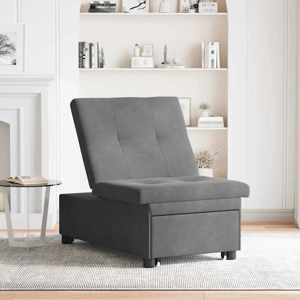 vidaXL Κρεβάτι καναπές Σκούρο Γκρι 67 x 194 x 82 εκ