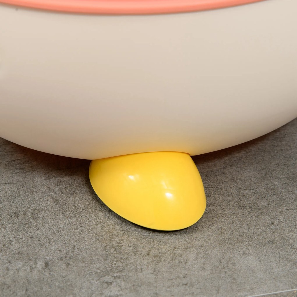 ZONEKIZ Γιογιό για παιδιά 0,5 έως 3 ετών, αντιολισθητικό, εσωτερικό δοχείο, προστασία από πιτσιλιές, σχέδιο αλεπούς, 34,5 x 35 x 23 cm