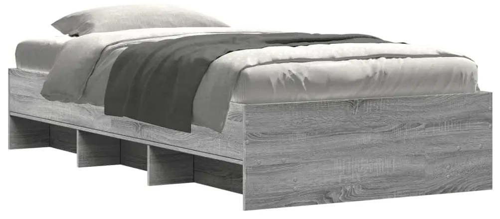 vidaXL Πλαίσιο Κρεβατιού Γκρι Sonoma 90 x 190 εκ. Επεξεργασμένο Ξύλο