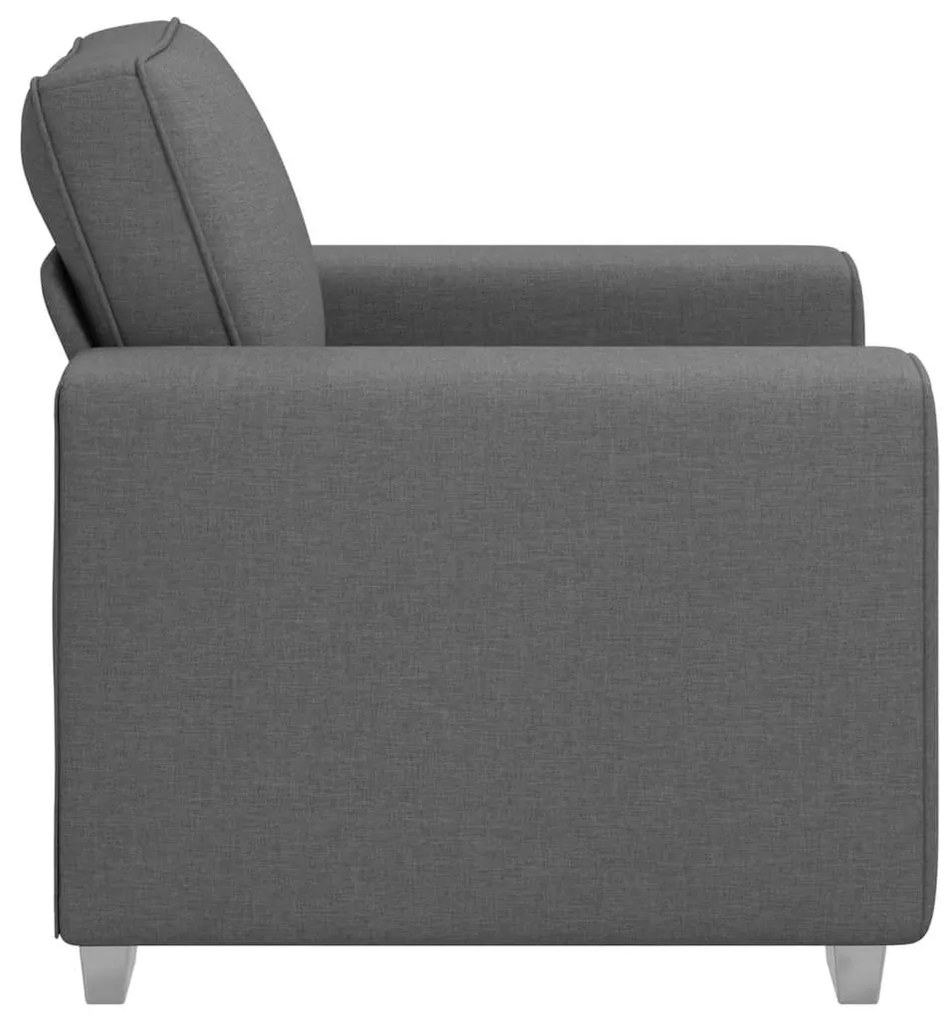 vidaXL Καναπές με μαξιλάρι Σκούρο γκρι 100 x 77 x 82 εκ ύφασμα
