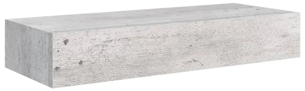 vidaXL Ράφια Τοίχου Συρτάρια 2 τεμ. Γκρι Σκυρ. 60x23,5x10 εκ από MDF