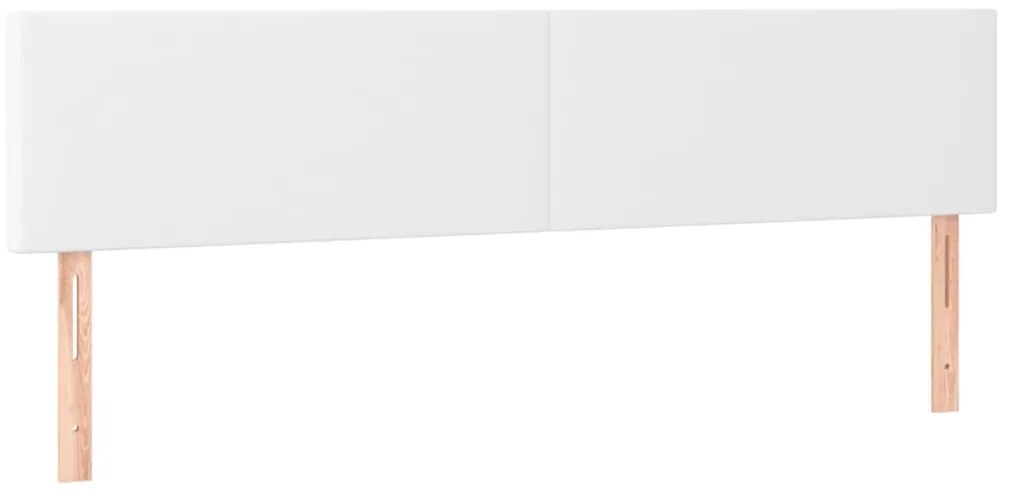 Κεφαλάρι Κρεβατιού LED Λευκό 180x5x78/88 εκ. Συνθετ. Δέρμα 3121435