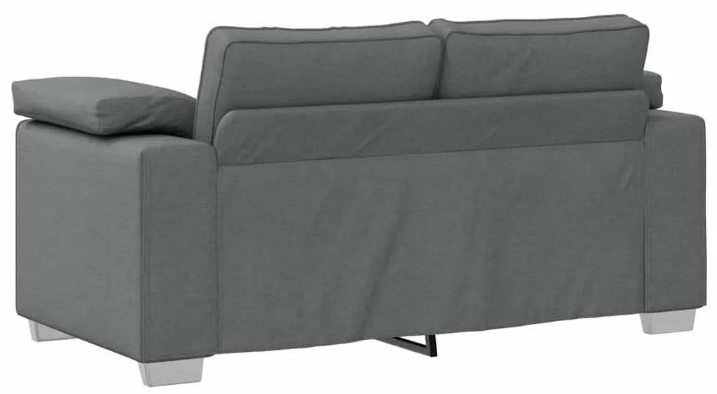 vidaXL Καναπές με μαξιλάρι Σκούρο γκρι 160 x 77 x 82 εκ ύφασμα