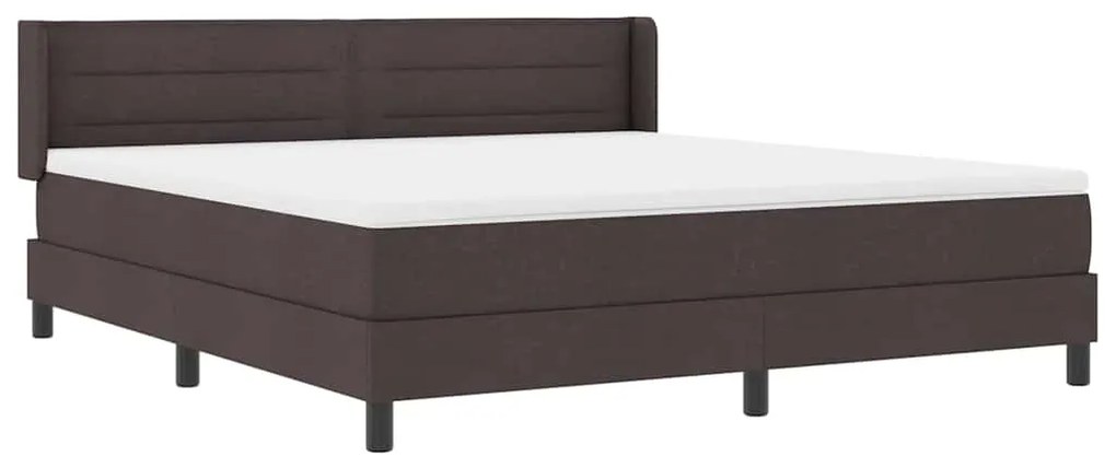 vidaXL Κρεβάτι box spring με στρώμα με στρώμα Σκούρο Καφέ 180 x 200 cm