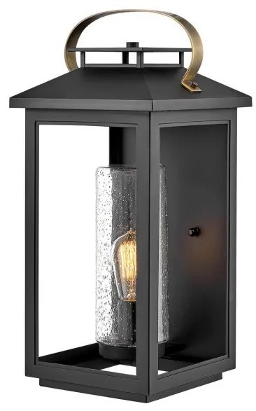 Φανάρι  Απλίκα Φωτιστικό Τοίχου 1xE27 IP44  52cm  Atwater Quintiesse Elstead Lighting-QN-ATWATER-L-BK-Μαύρο QN-ATWATER-L-BK