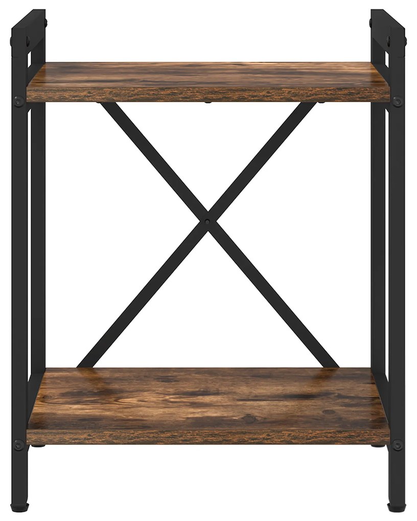 vidaXL Βιβλιοθήκη Καπνιστή δρυς 40 x 30 x 48.5 εκ Επεξεργασμένο ξύλο
