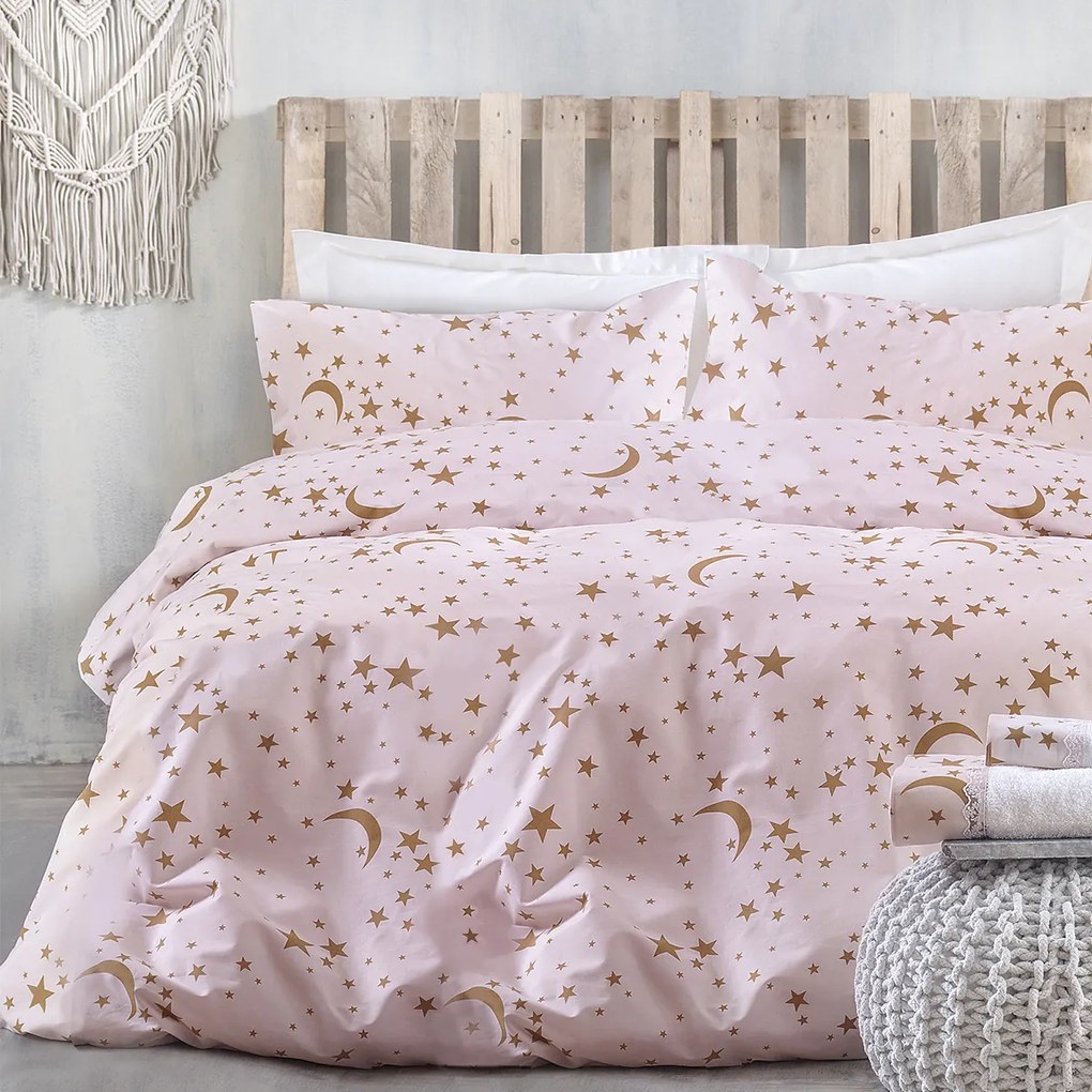 Παπλωματοθήκη Υπέρδιπλη (Σετ 225x250) Rythmos Symbol Moonlight Pink